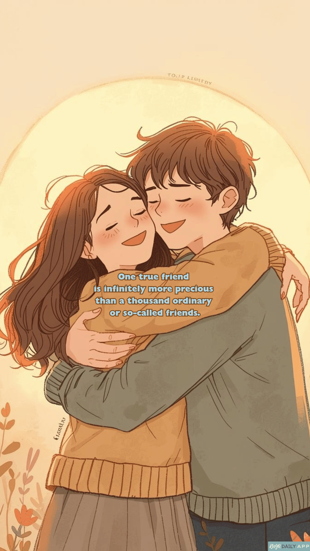 WALLPAPER One true friend is infinitely more precious than a thousand ordinary or so-called friends.