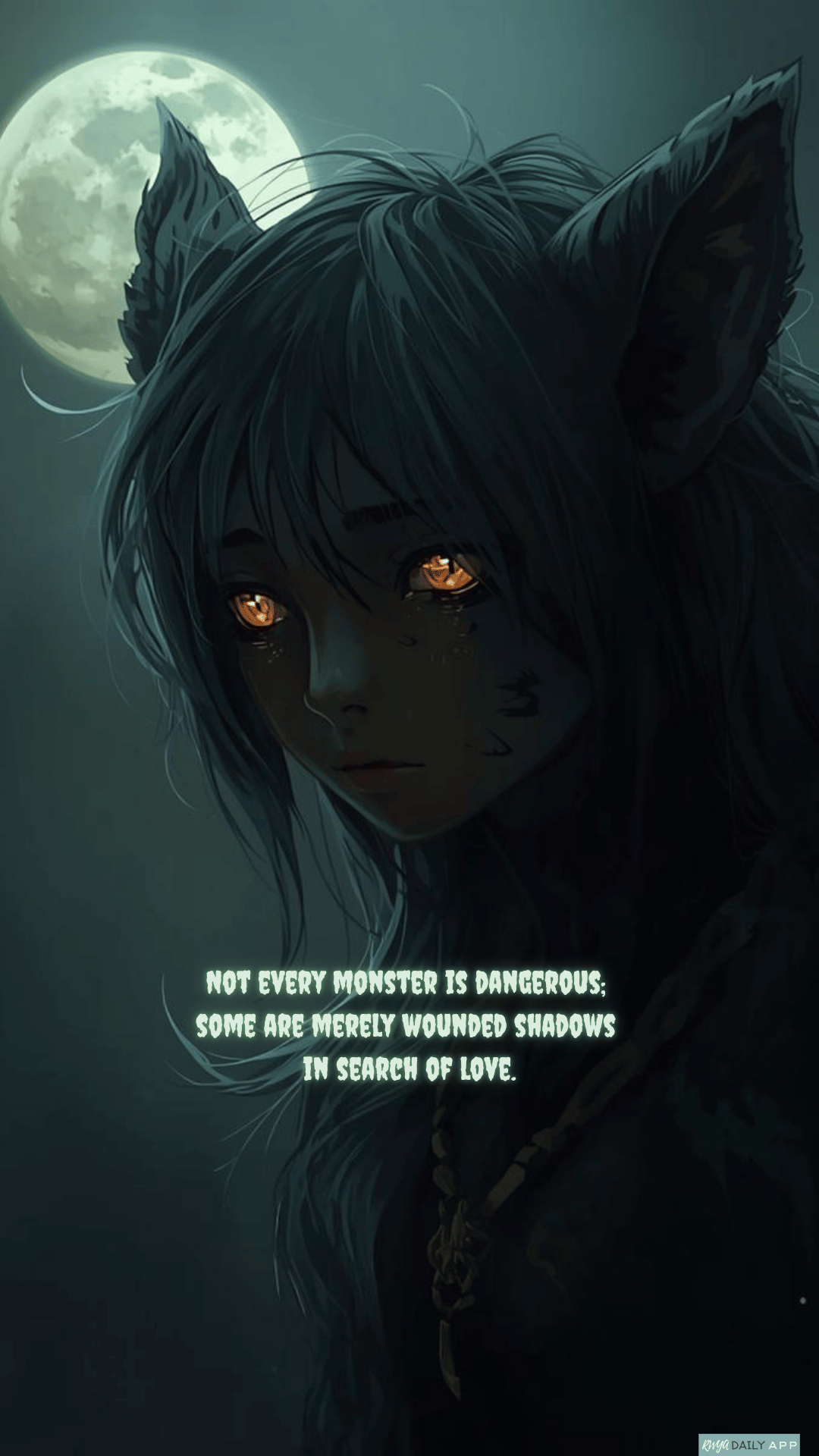 WALLPAPER Not every monster is dangerous; some are merely wounded shadows in search of love.