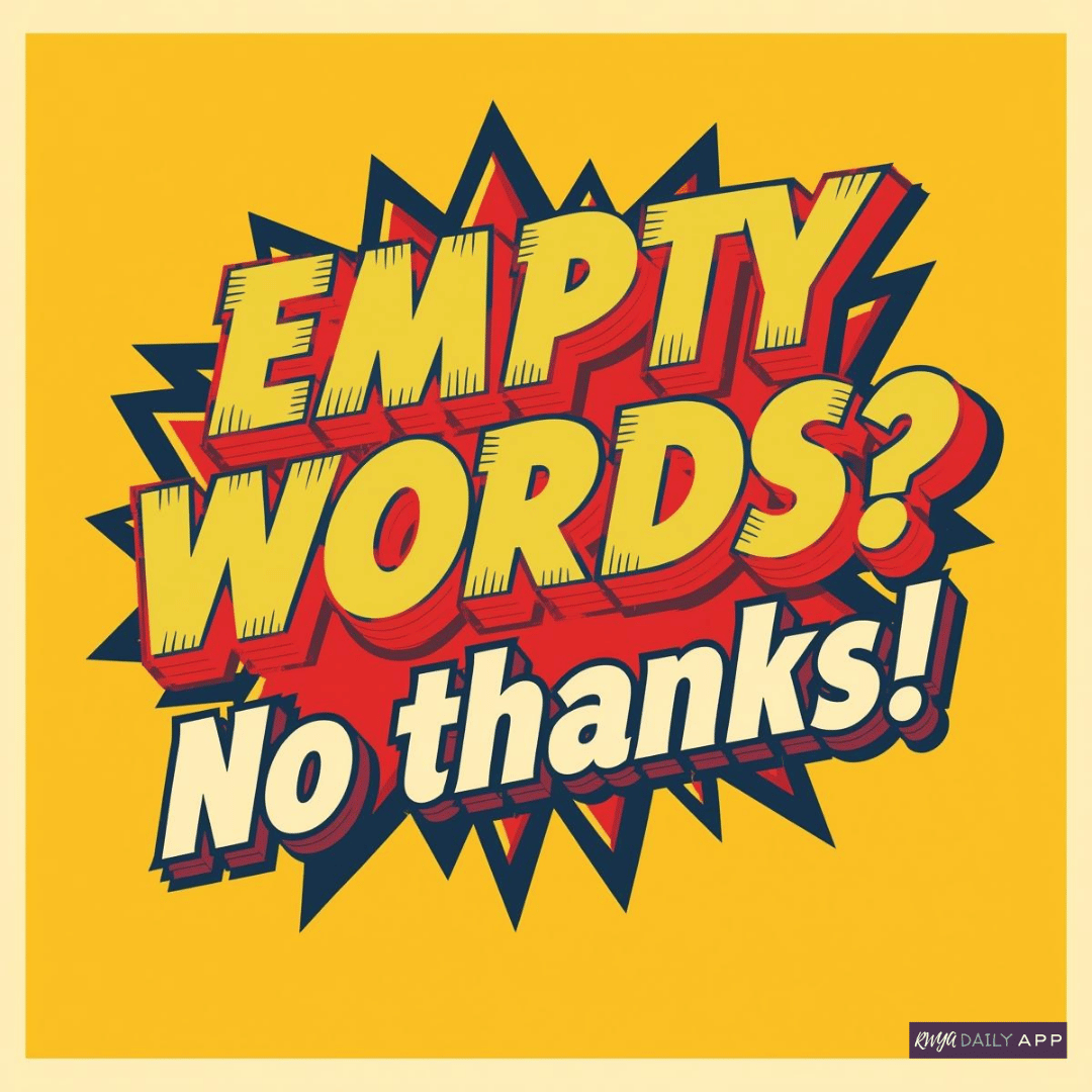 Empty words? No thanks!