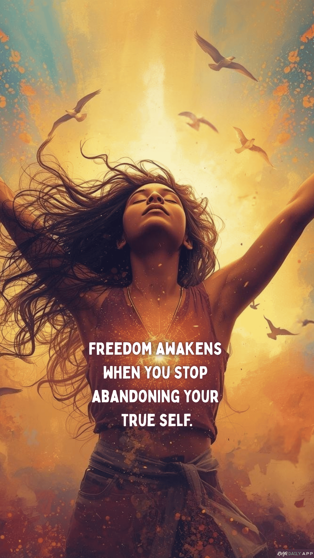 WALLPAPER Freedom awakens when you stop abandoning your true self. 
