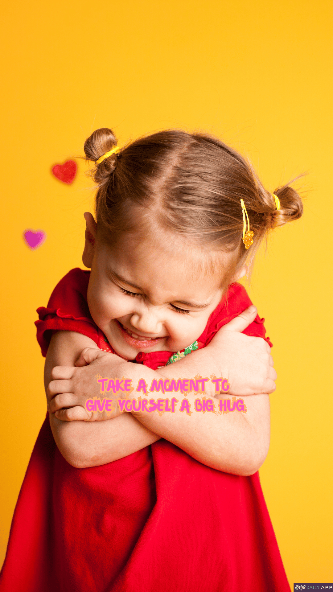 Wallpaper Take a moment to give yourself a big hug.