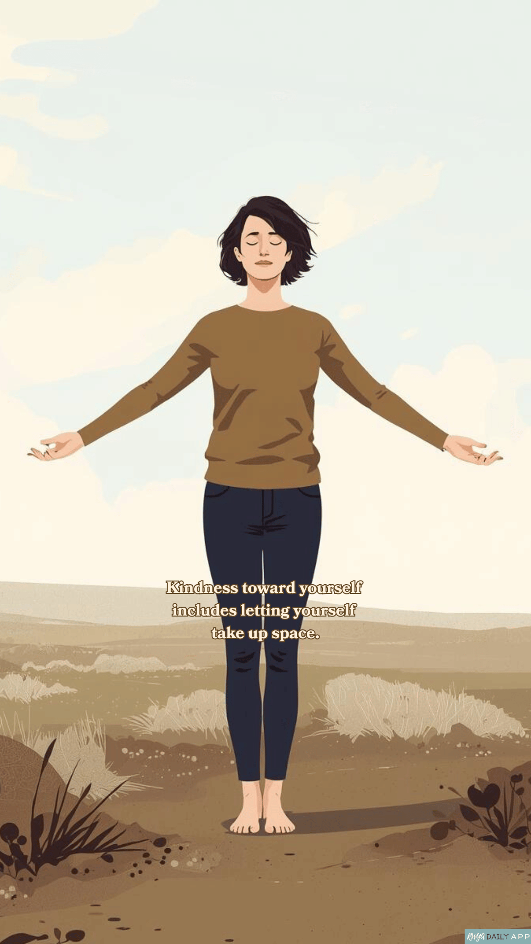 WALLPAPER Kindness toward yourself includes letting yourself take up space.