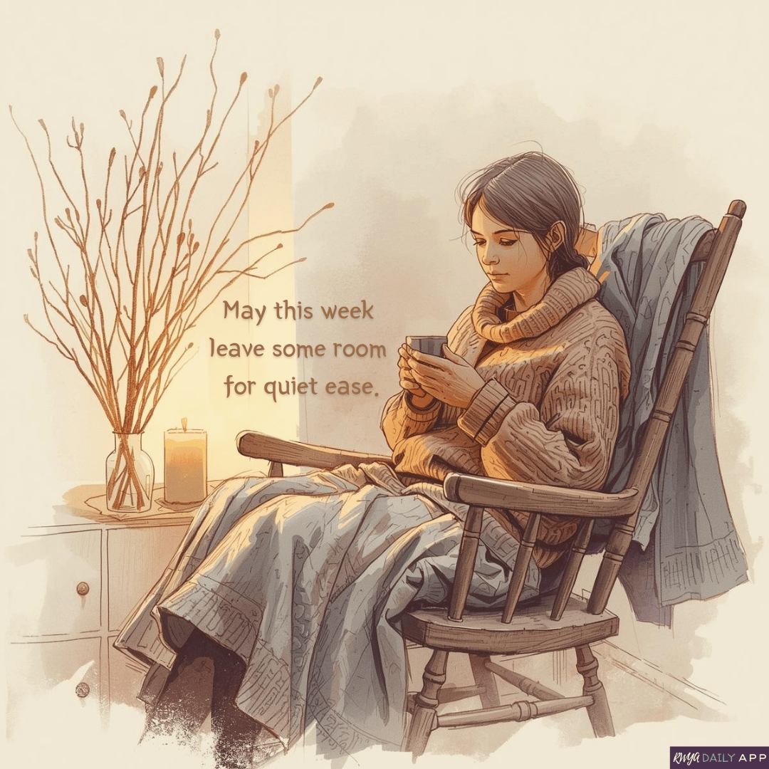 May this week leave some room for quiet ease. 