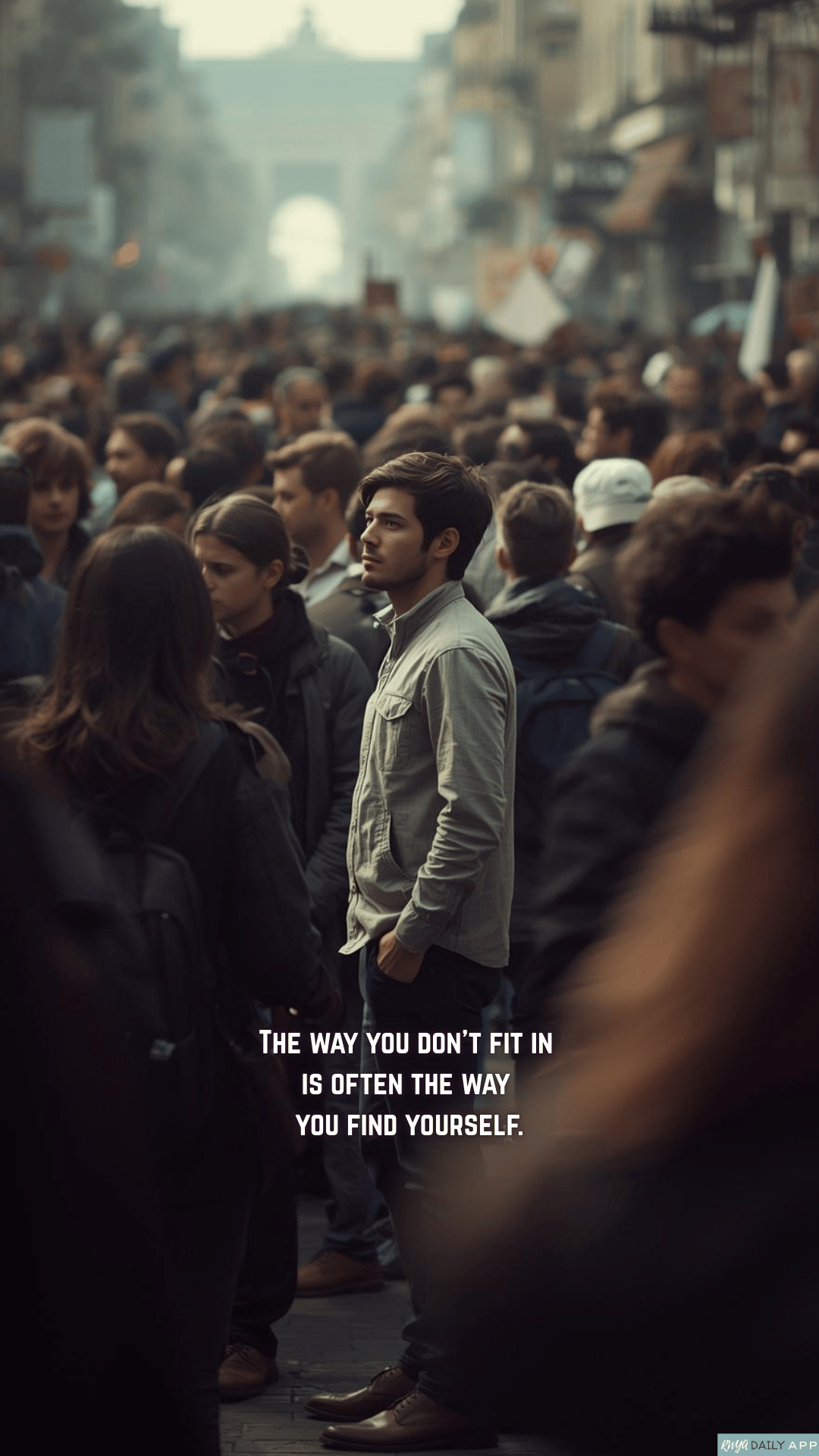 WALLPAPER The way you don’t fit in is often the way you find yourself. 