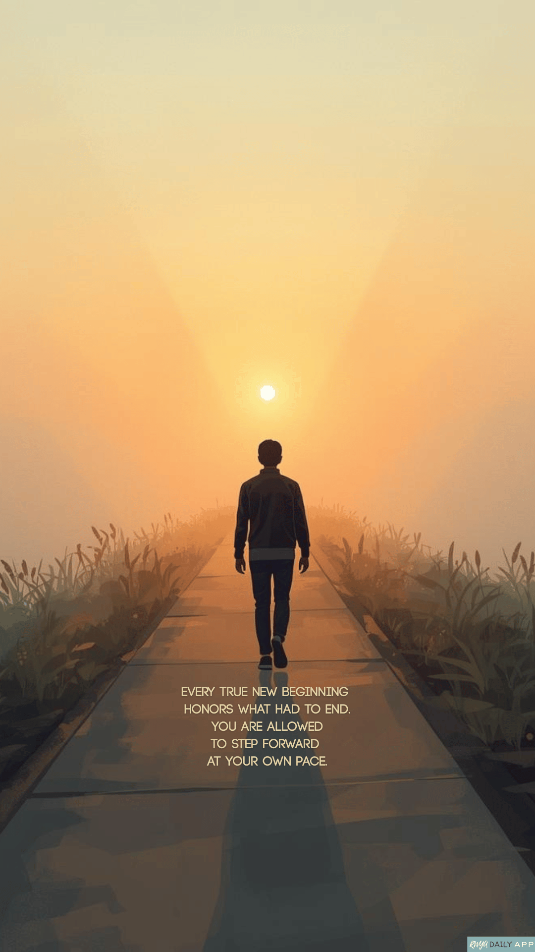 WALLPAPER Every true new beginning honors what had to end. You are allowed to step forward at your own pace.