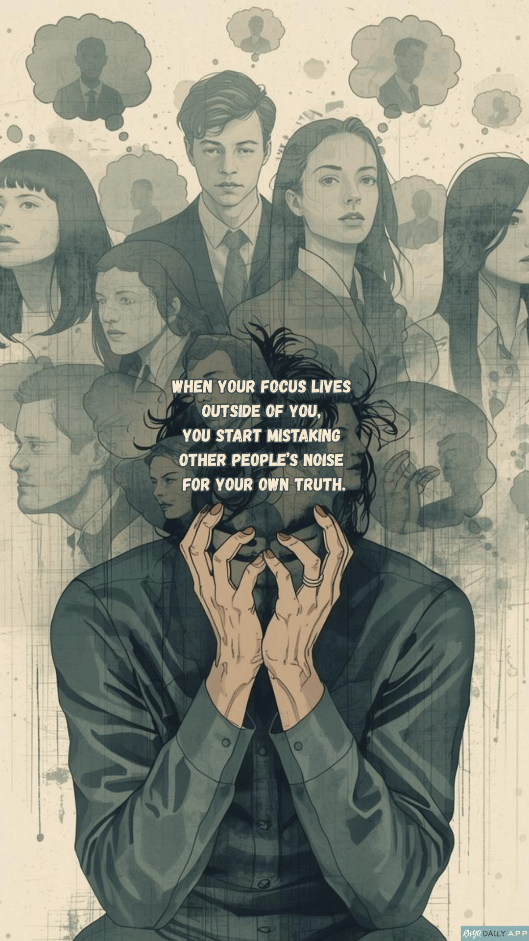 WALLPAPER When your focus lives outside of you, you start mistaking other people’s noise for your own truth. 