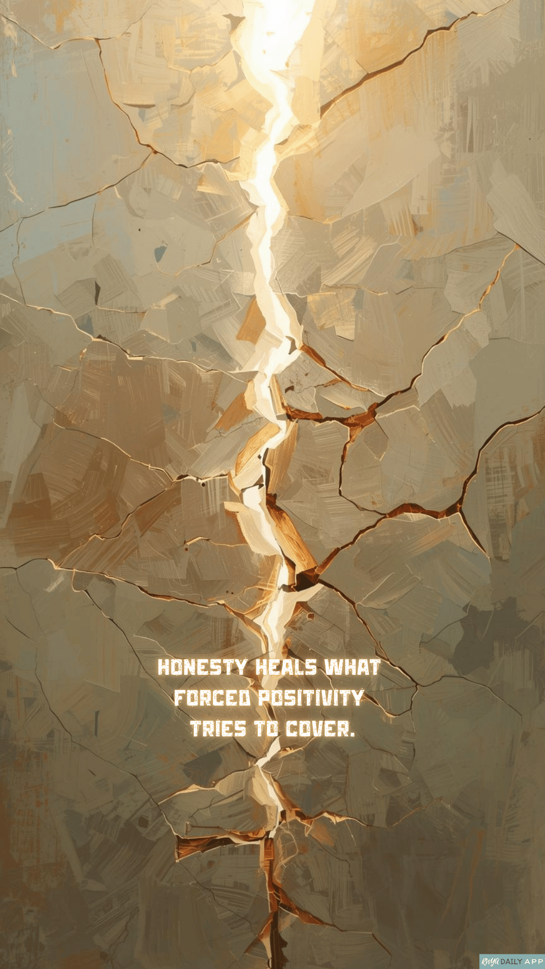 WALLPAPER Honesty heals what forced positivity tries to cover. 