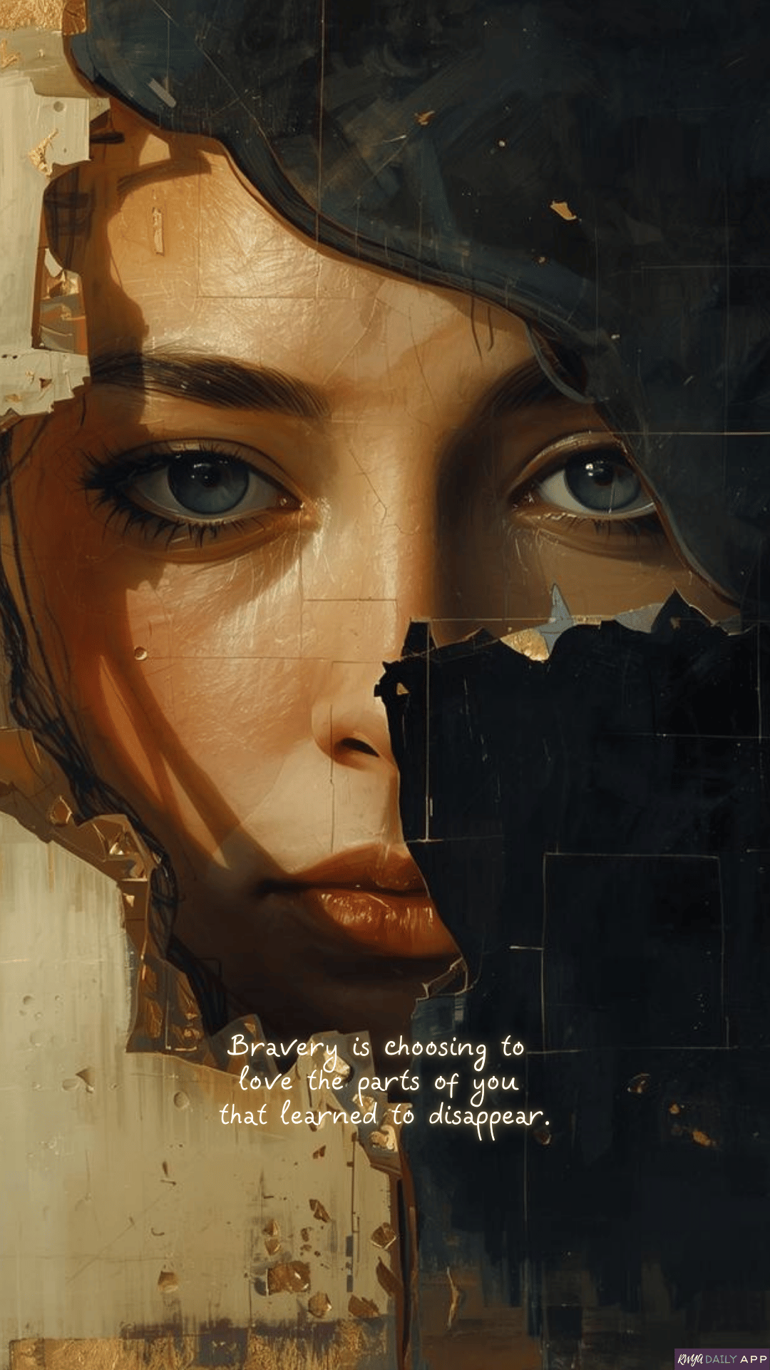 WALLPAPER Bravery is choosing to love the parts of you that learned to disappear.