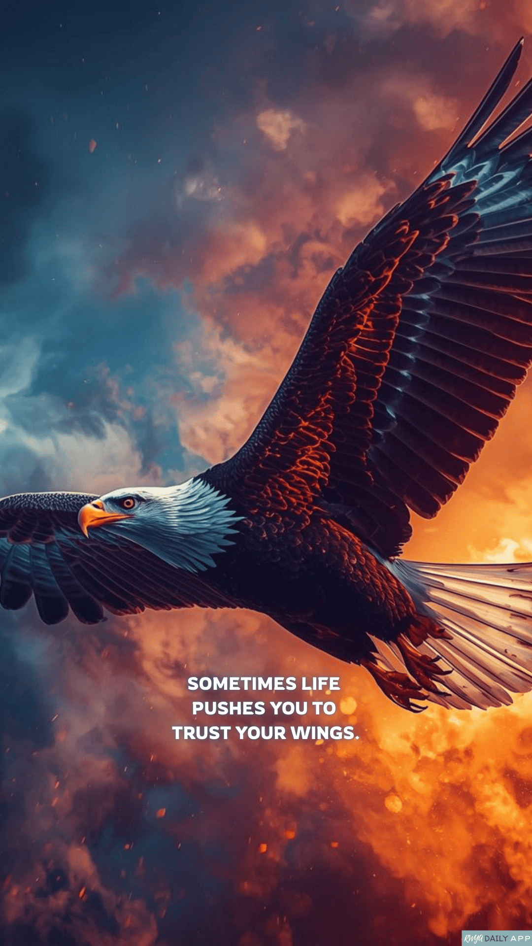 WALLPAPER Sometimes life pushes you to trust your wings.