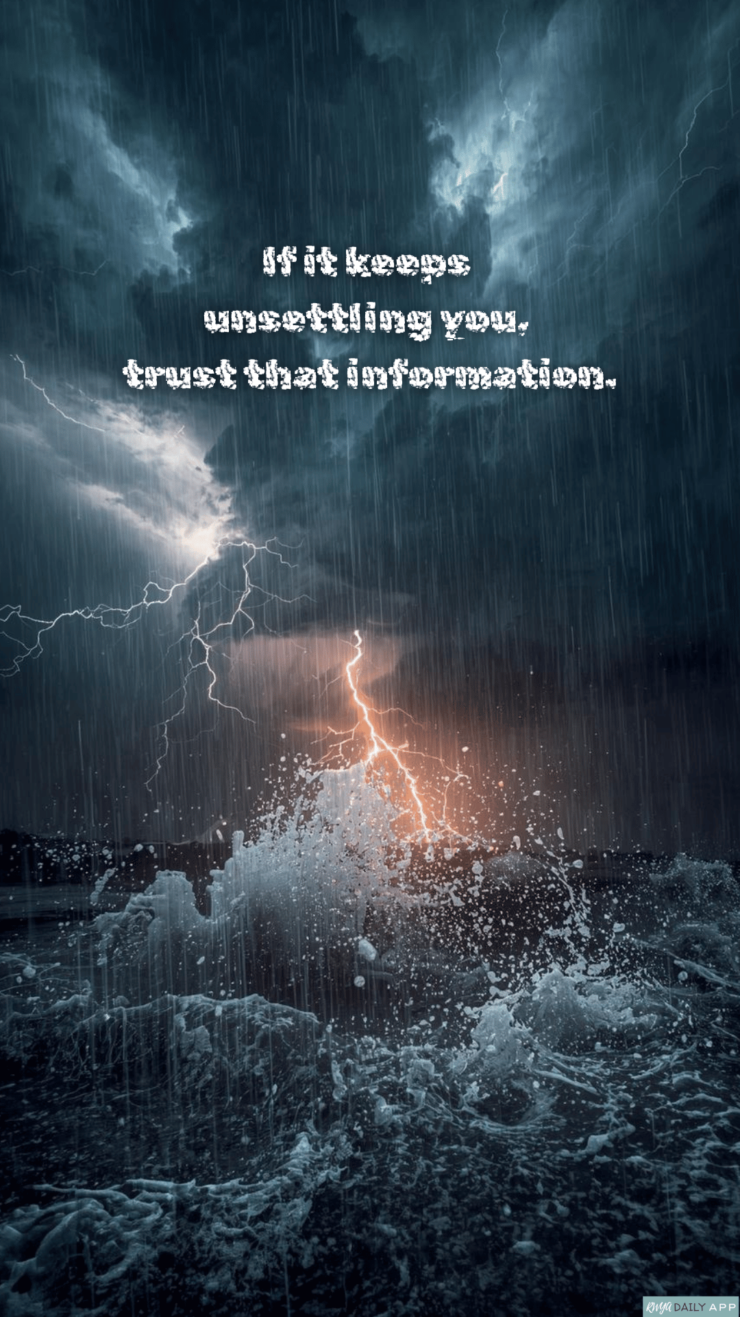 If it keeps unsettling you, trust that information. 