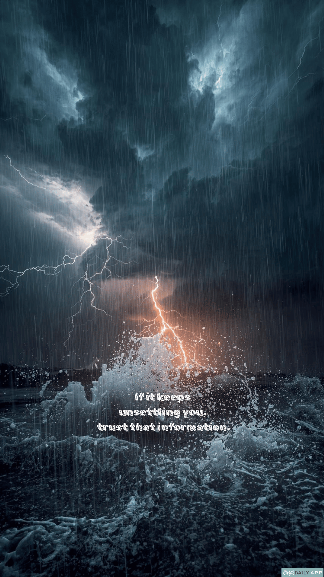 WALLPAPER If it keeps unsettling you, trust that information. 