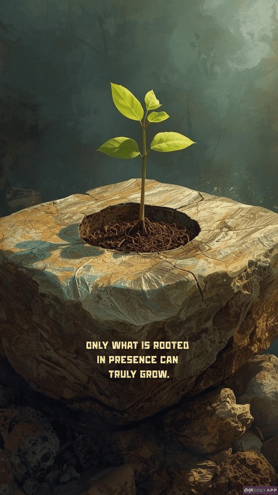 WALLPAPER Only what is rooted in presence can truly grow. 