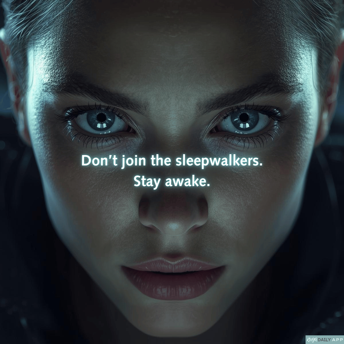 Don’t join the sleepwalkers. Stay awake.