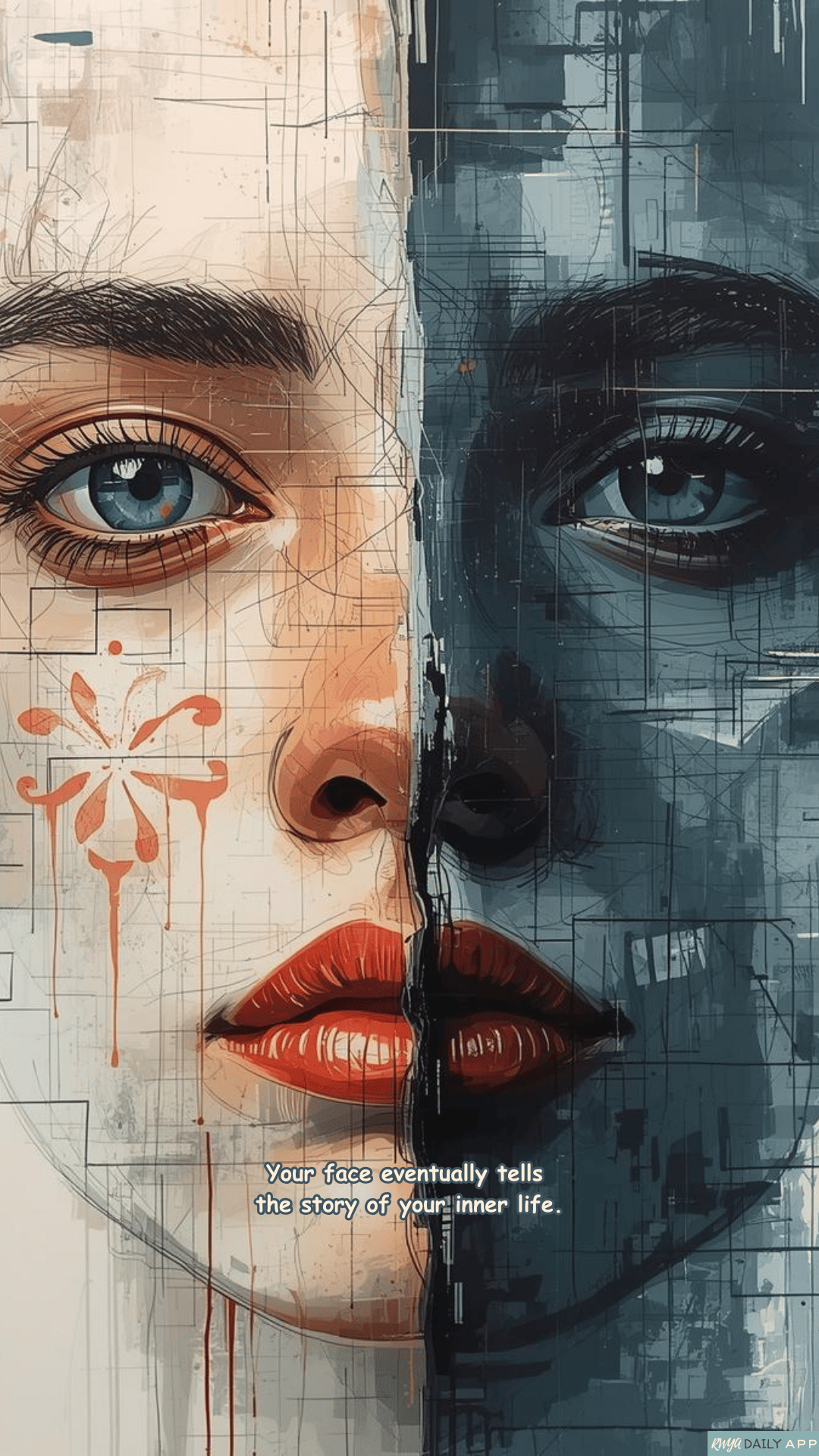 WALLPAPER Your face eventually tells the story of your inner life.