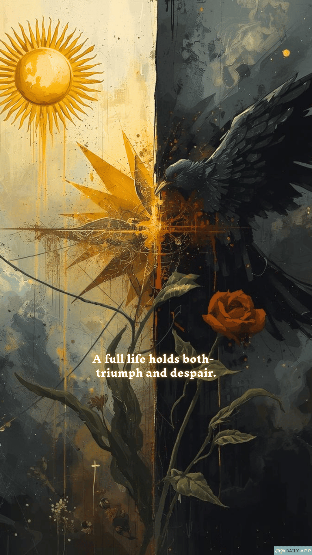 WALLPAPER A full life holds both - triumph and despair.