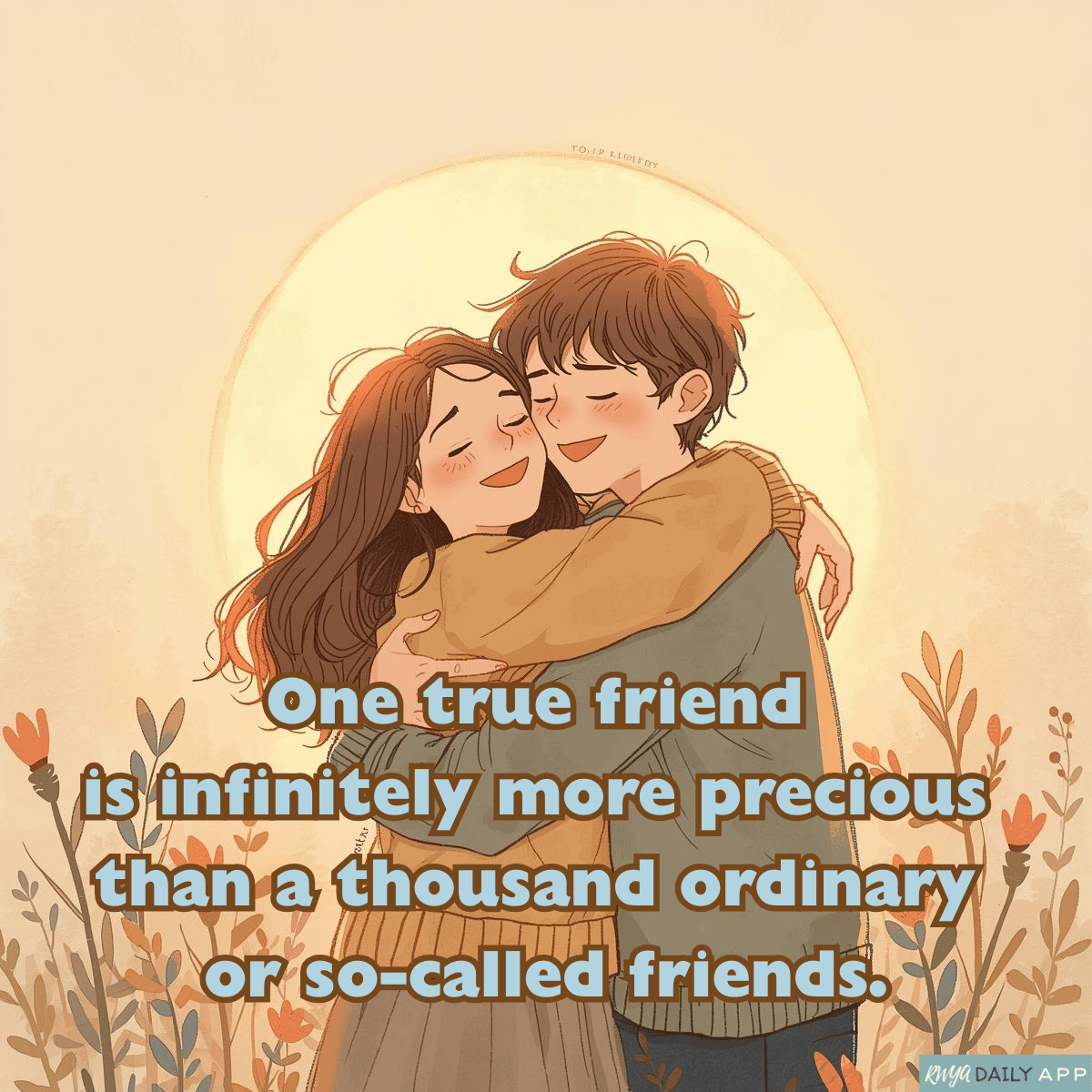 One true friend is infinitely more precious than a thousand ordinary or so-called friends.