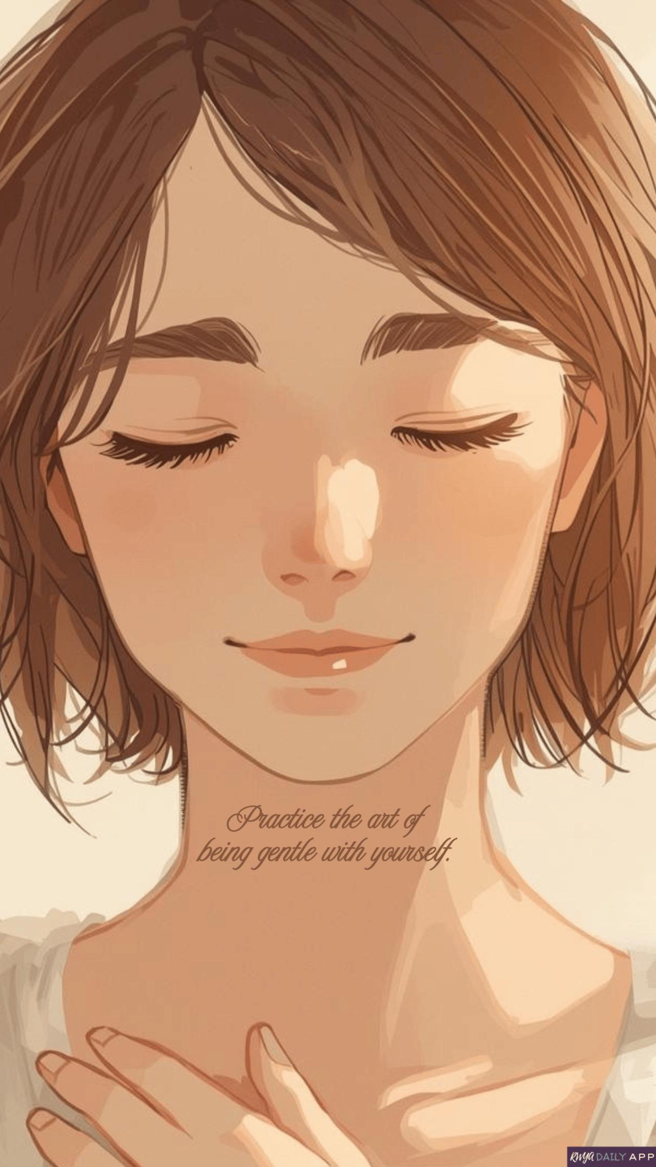 WALLPAPER Practice the art of being gentle with yourself.