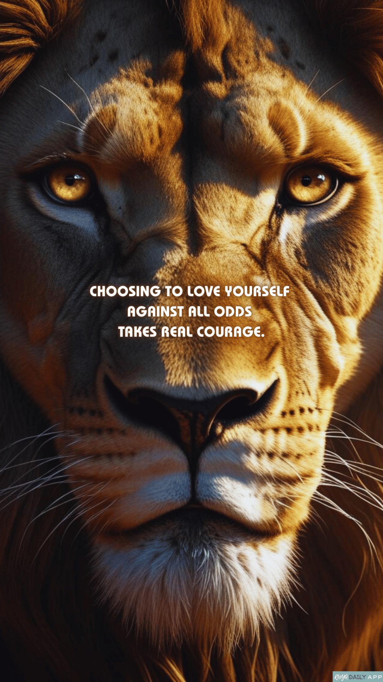 WALLPAPER Choosing to love yourself against all odds takes real courage.