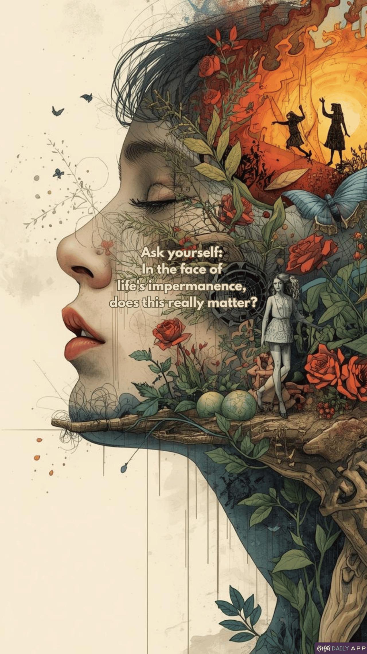 WALLPAPER Ask yourself In the face of life's impermanence, does this really matter?