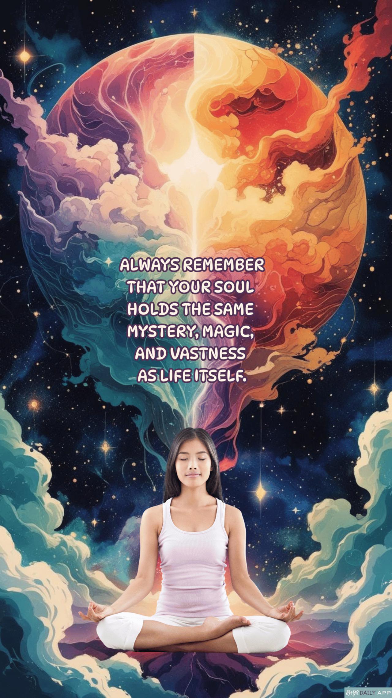 WALLPAPER Always remember that your soul holds the same mystery, magic, and vastness as life itself. 