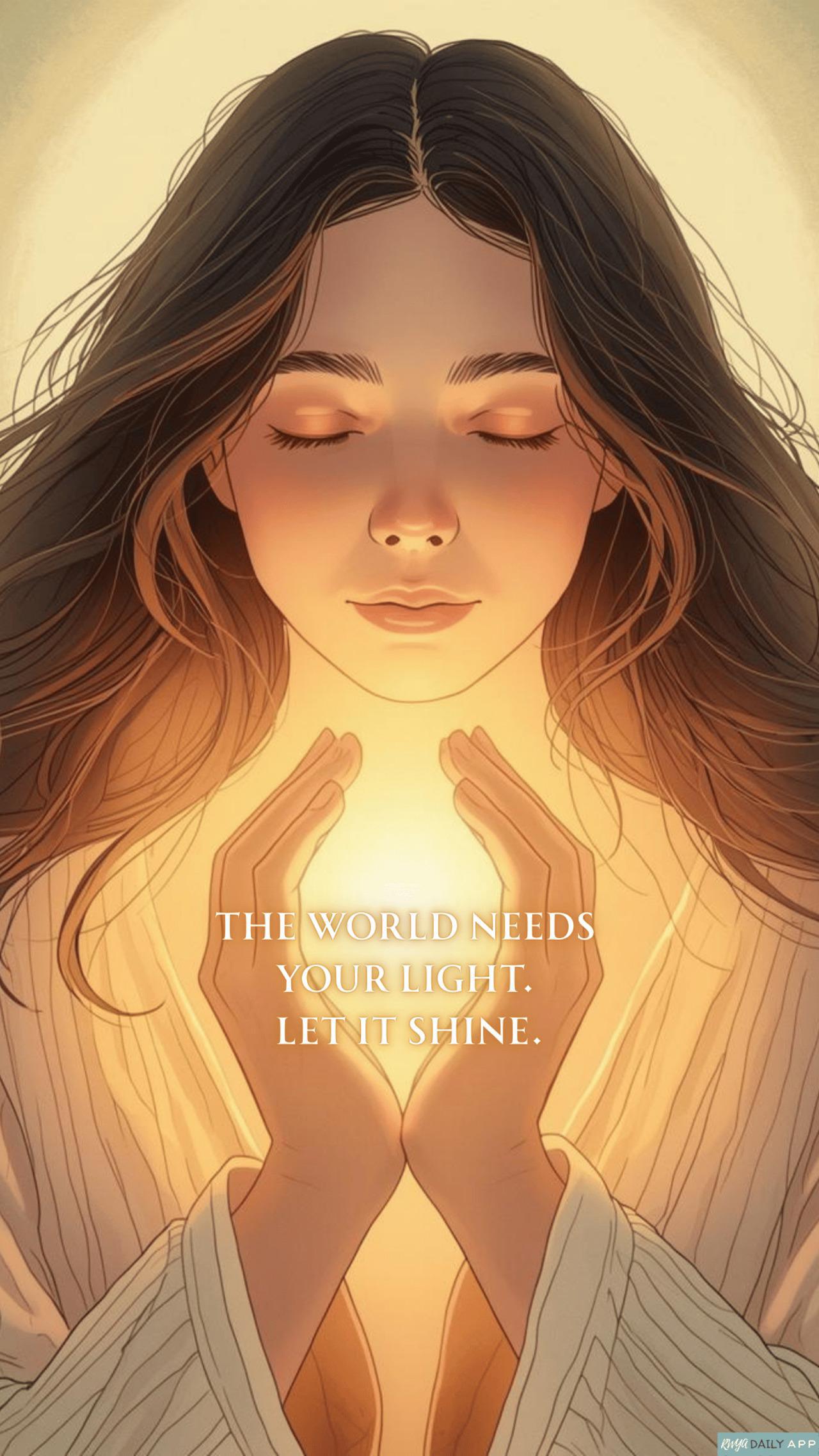 WALLPAPER The world needs your light. Let it shine.