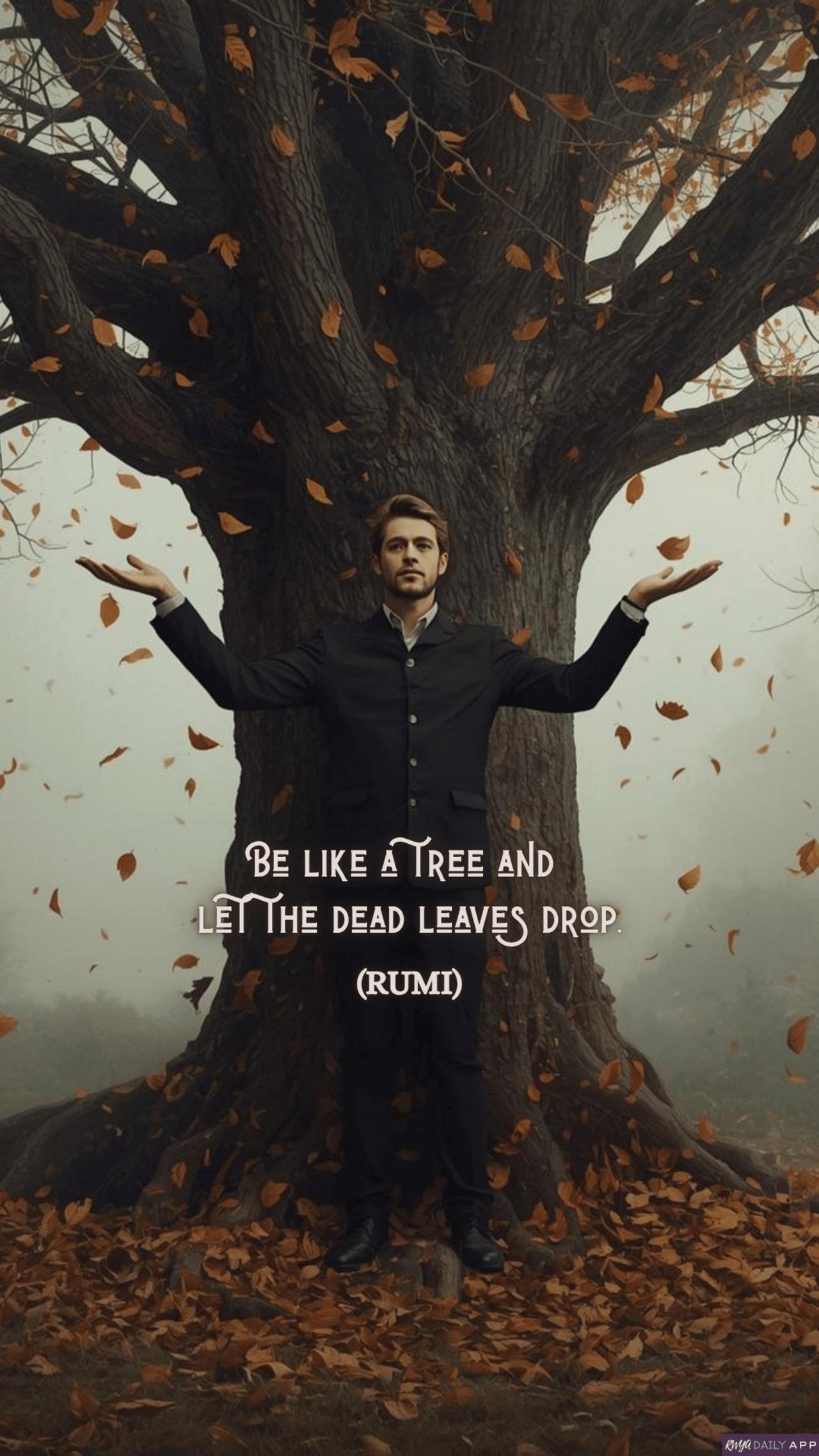 WALLPAPER Be like a tree and  let the dead leaves drop. (Rumi) 