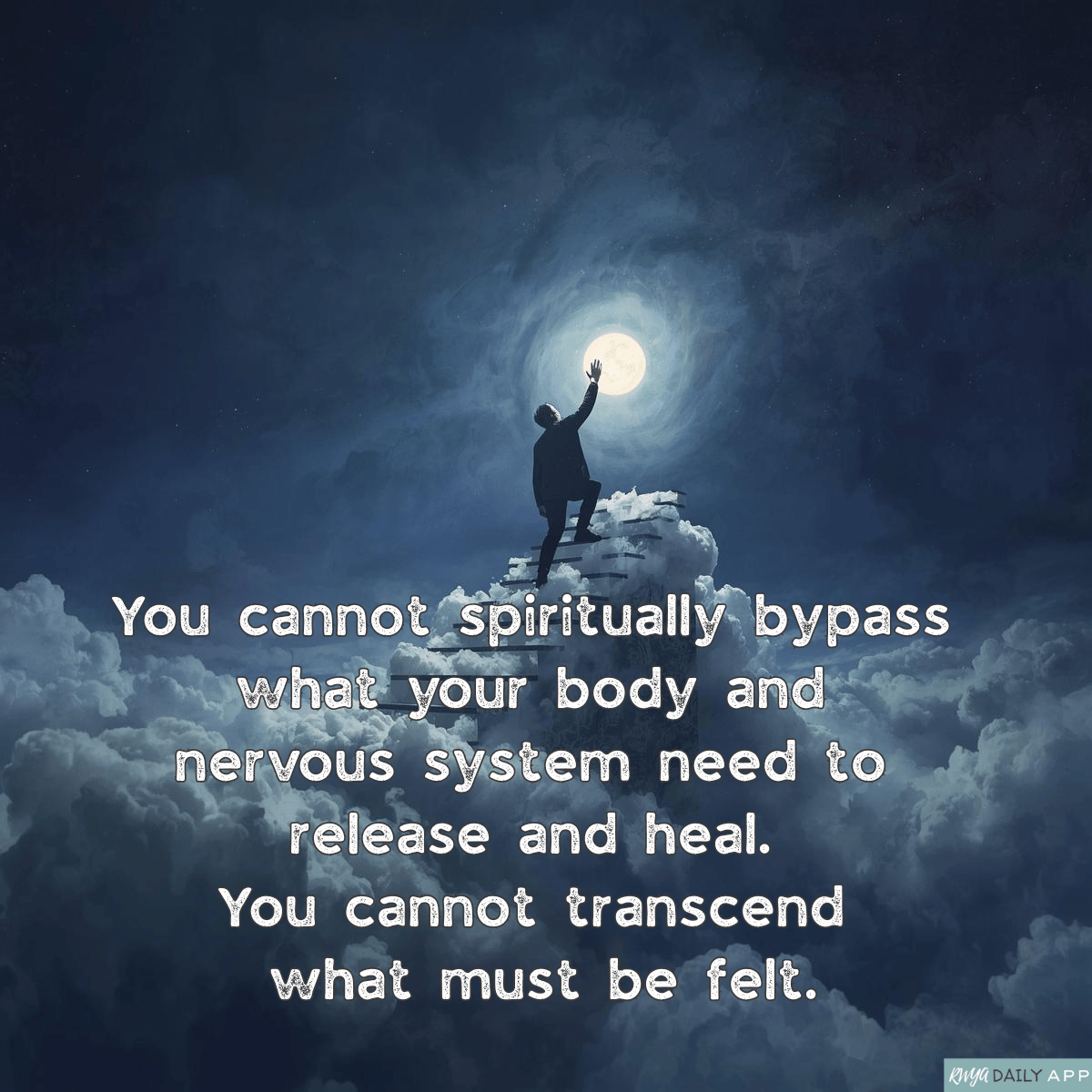 You cannot spiritually bypass what your body and nervous system need to release and heal. You cannot transcend what must be felt.