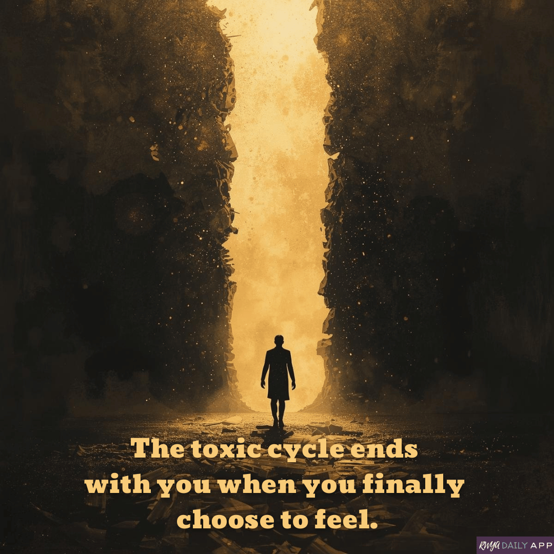 The toxic cycle ends with you when you finally choose to feel.