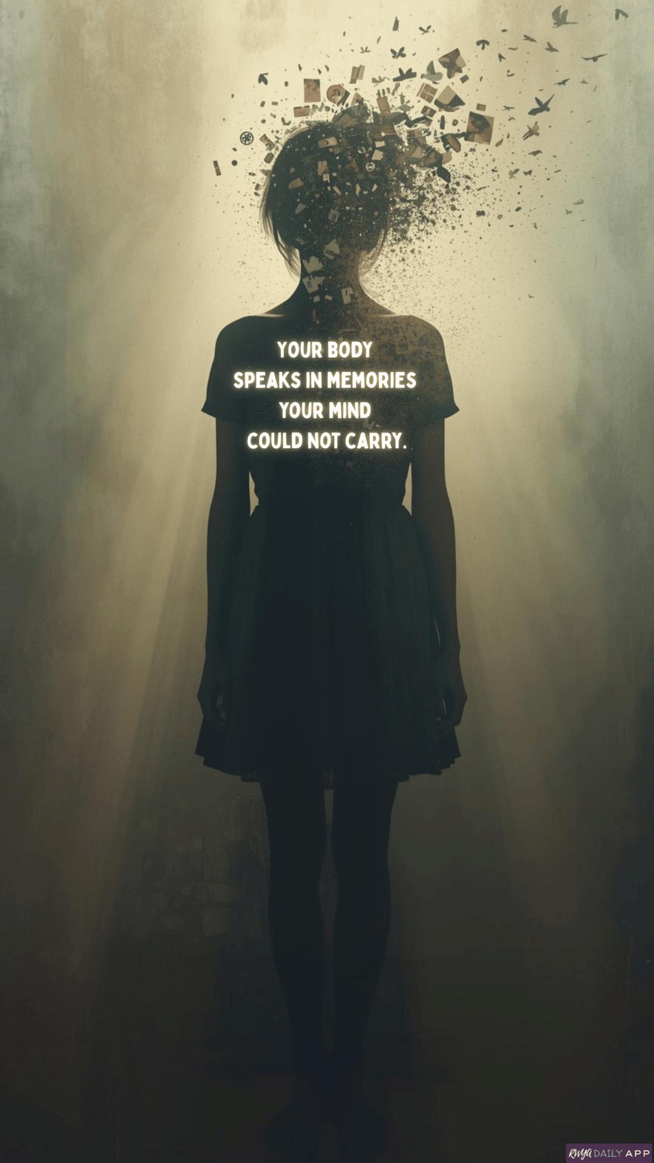Your body speaks in memories your mind could not carry.
