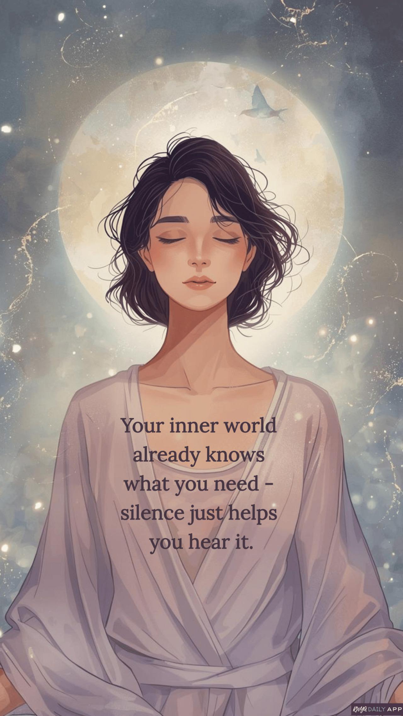 Your inner world already knows what you need - silence just helps you hear it.