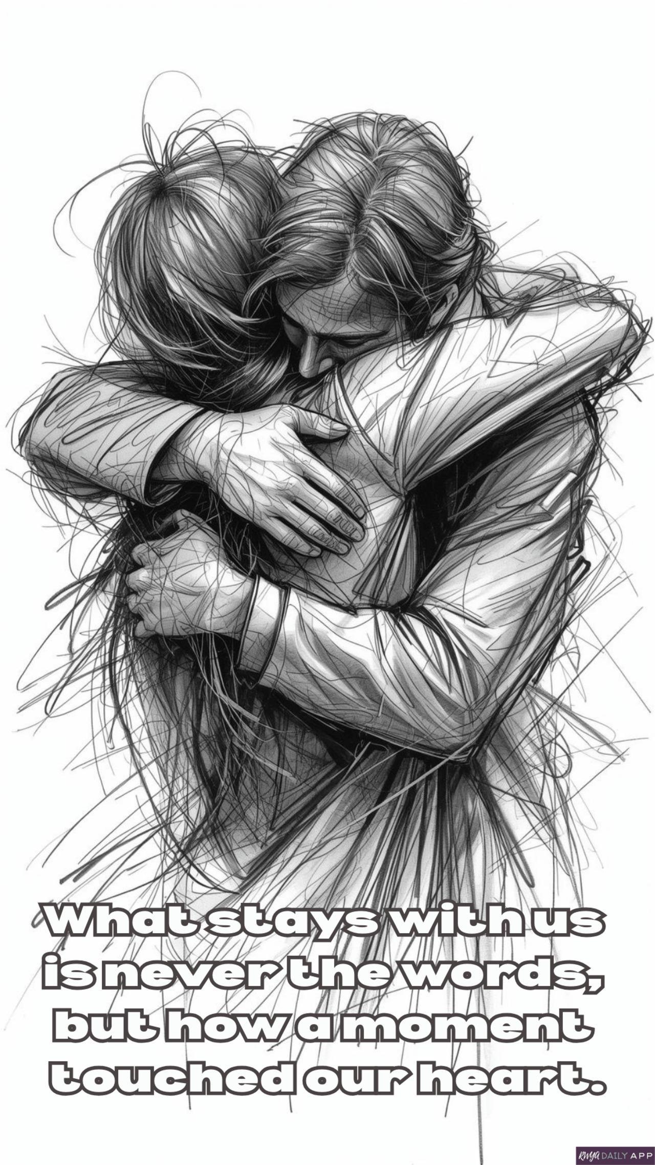 What stays with us is never the words, but how a moment touched our heart. 