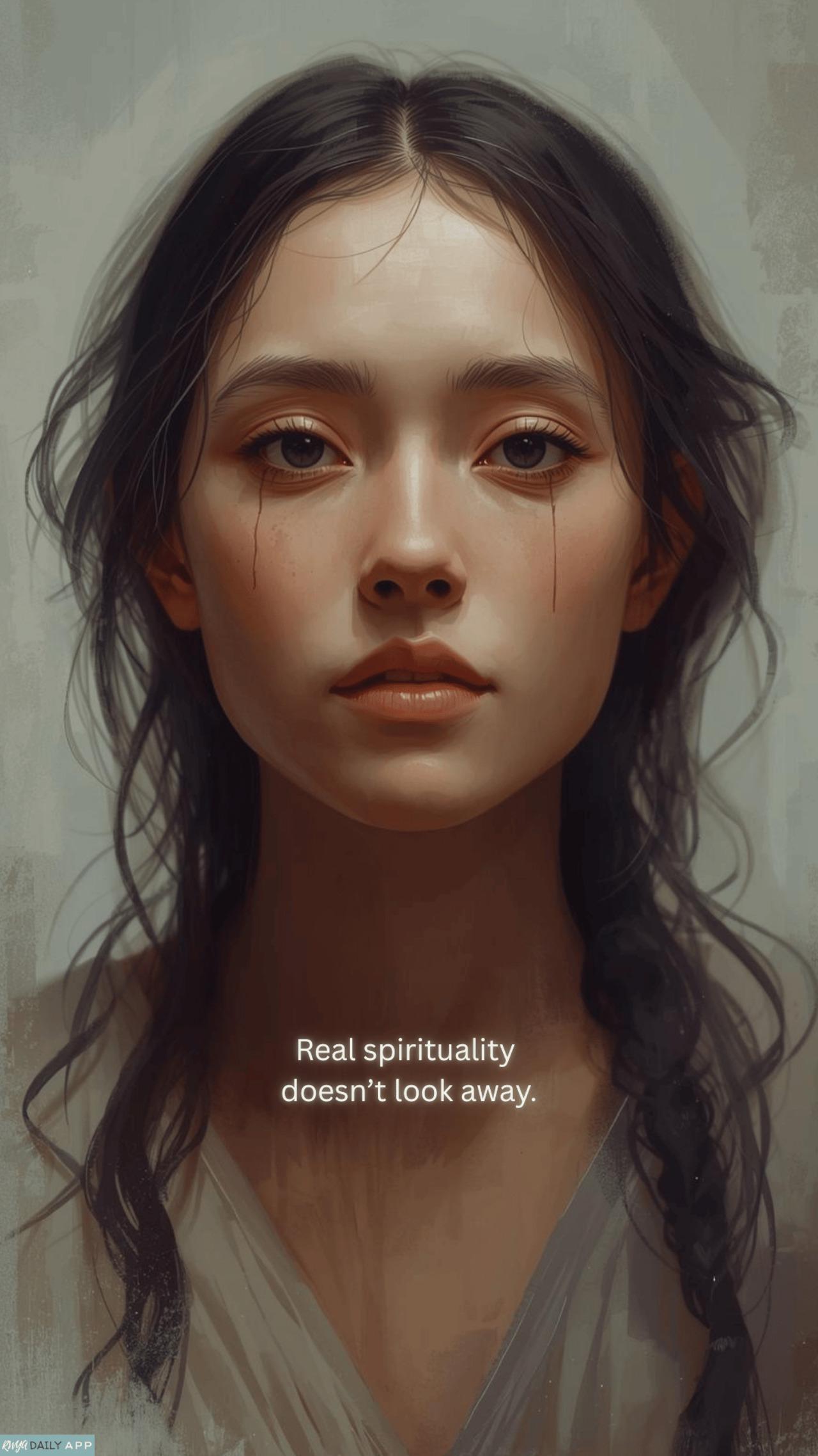 WALLPAPER Real spirituality doesn’t look away. 