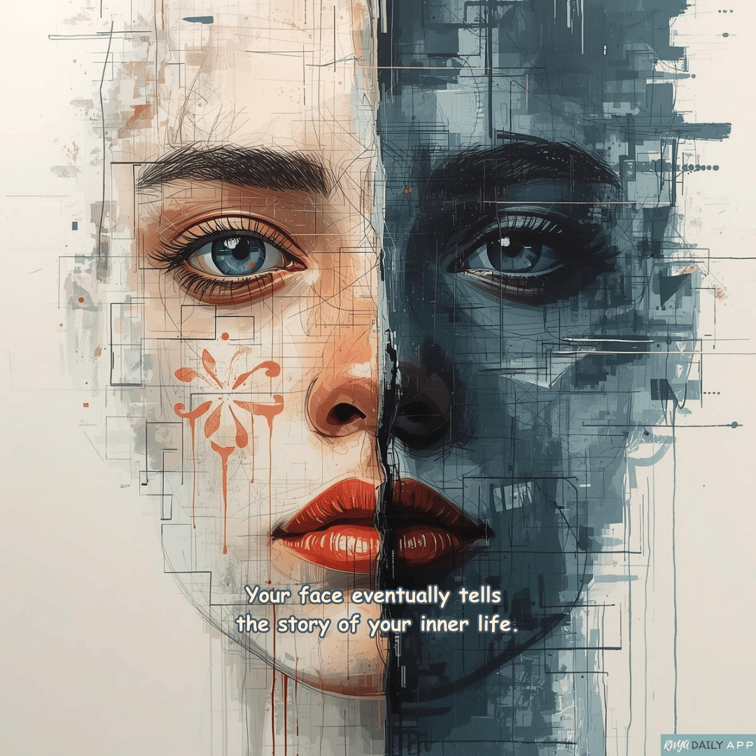 Your face eventually tells the story of your inner life. 