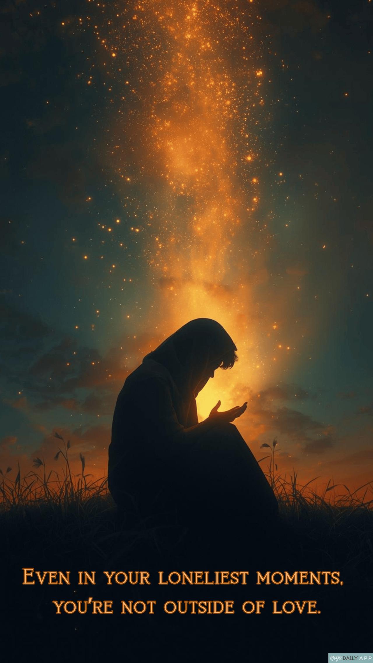 Even in your loneliest moments, you’re not outside of love. 