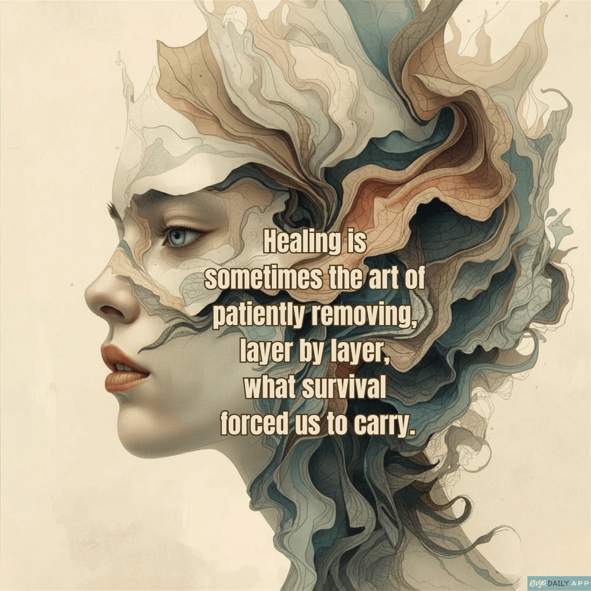 Healing is sometimes the art of patiently removing, layer by layer, what survival forced us to carry. 