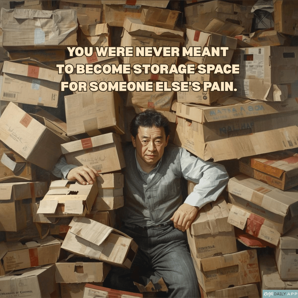 You were never meant to become storage space for someone else’s pain.