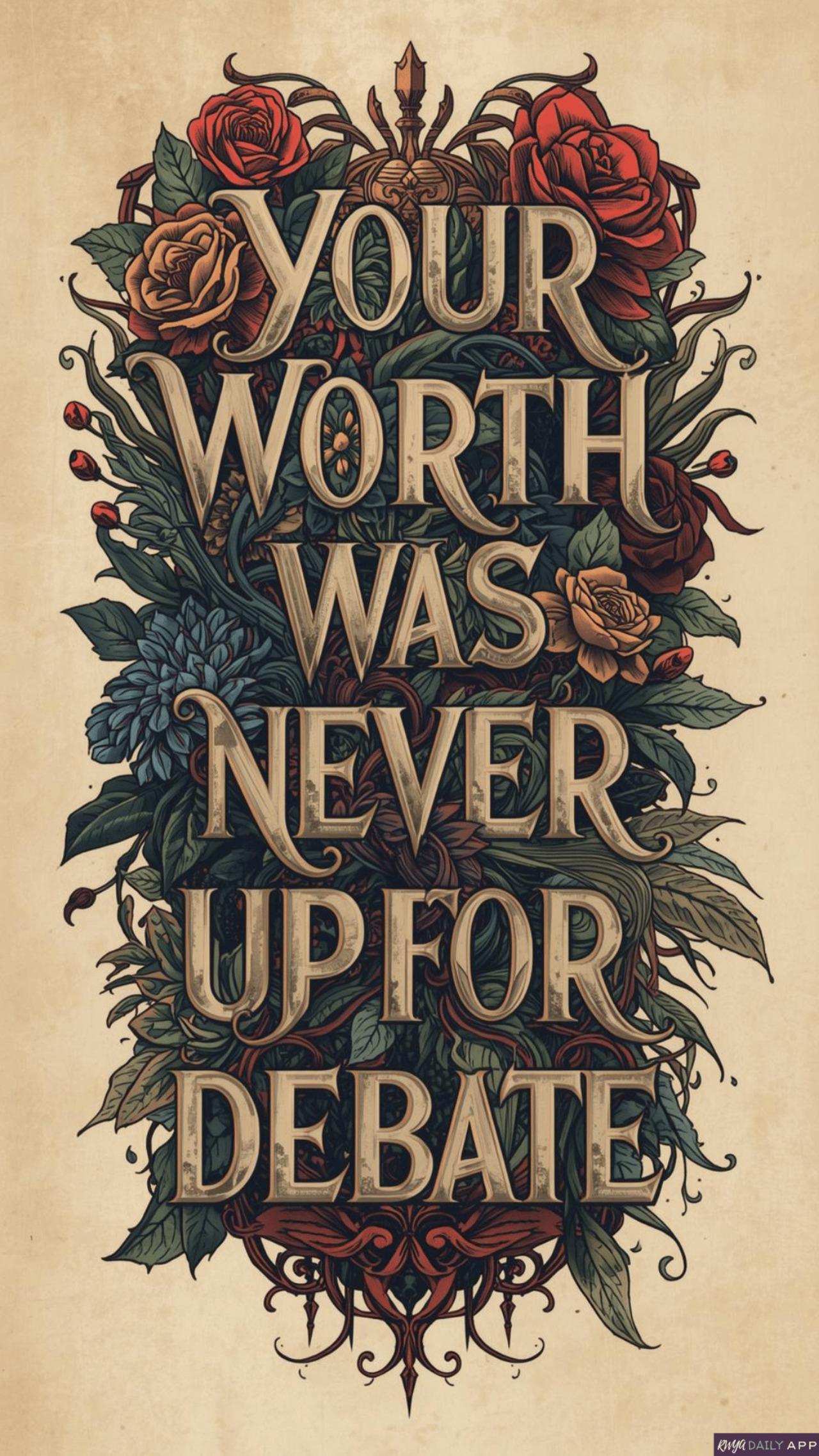 Your worth was never up for debate.