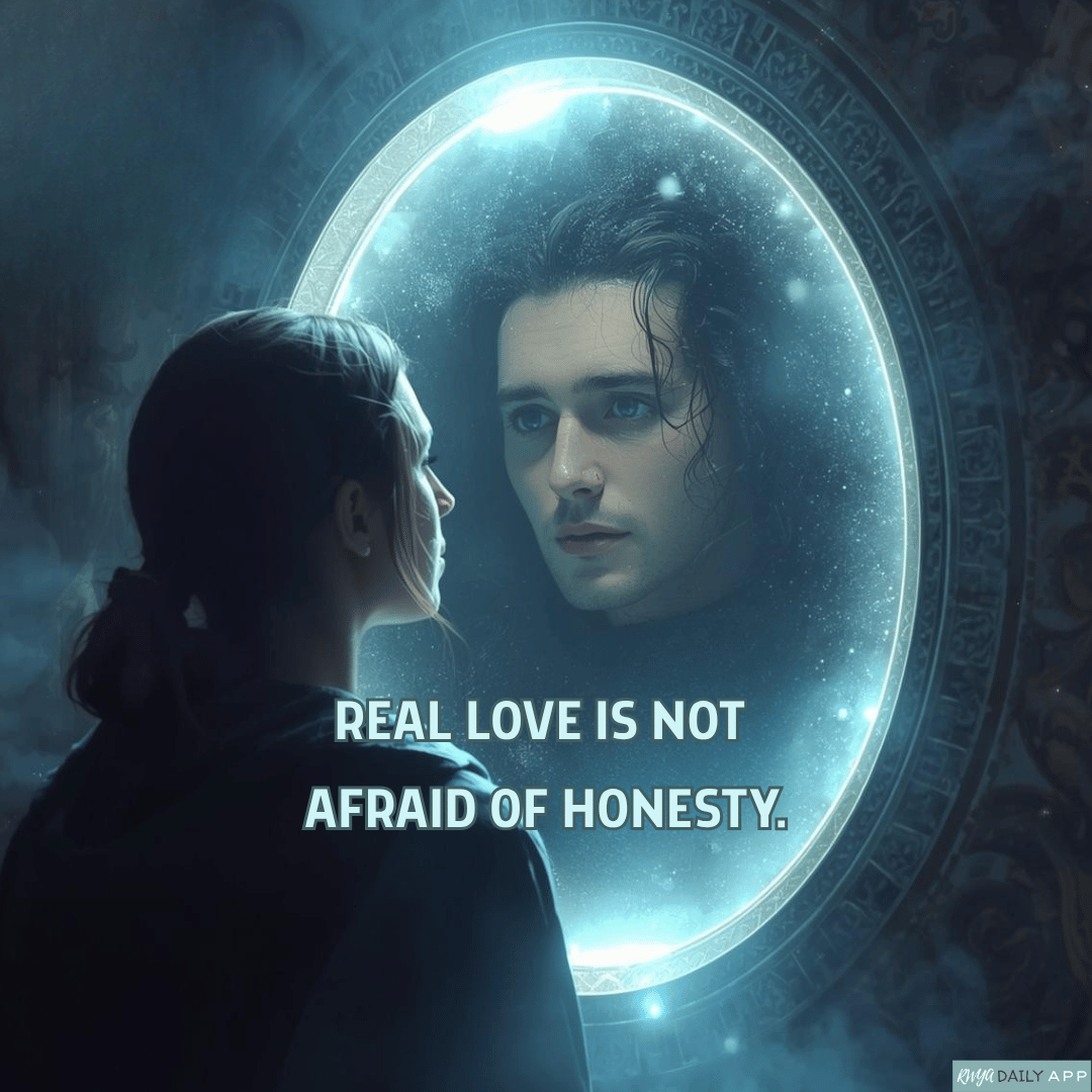 Real love is not afraid of honesty. 