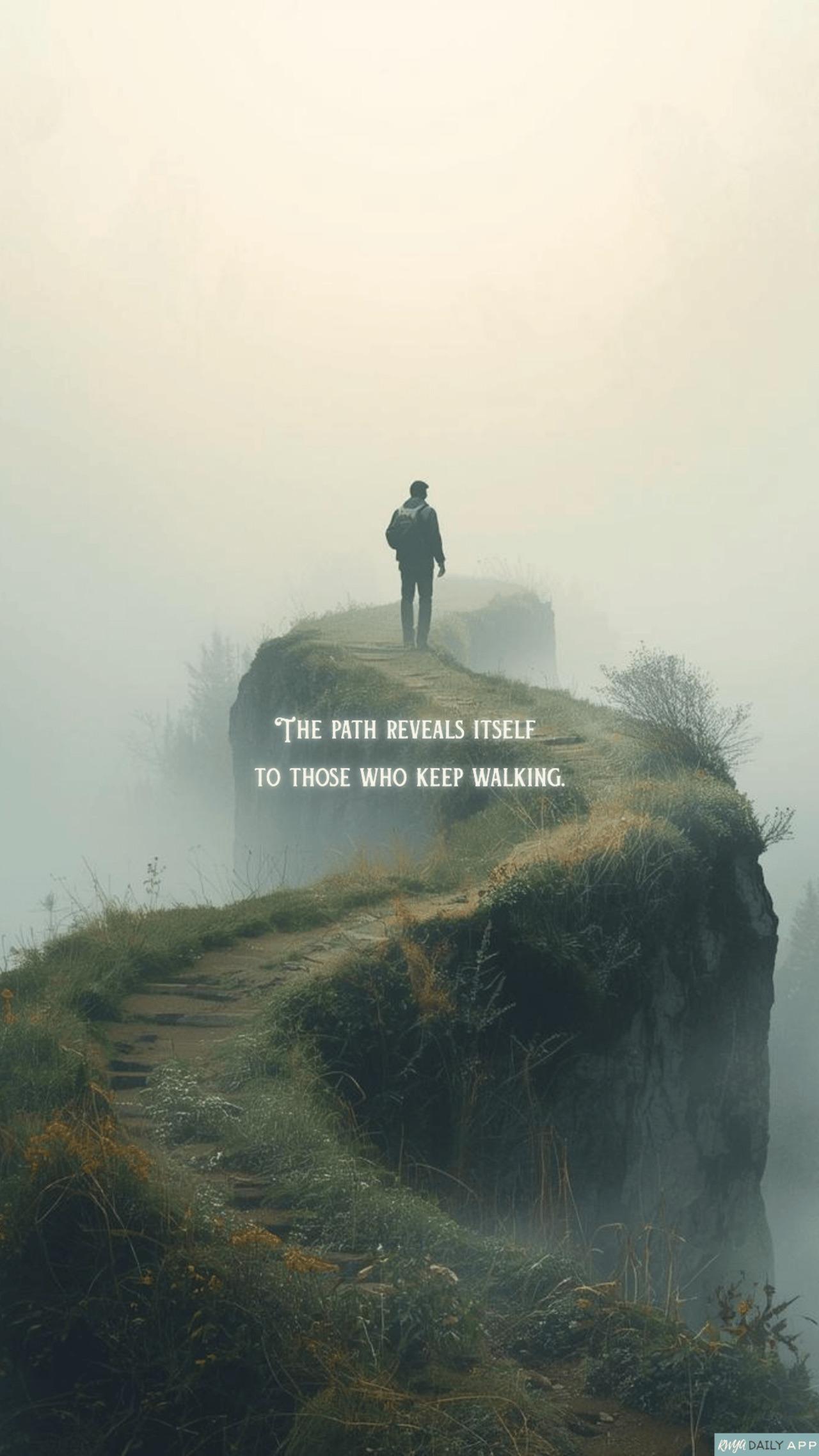 WALLPAPER The path reveals itself to those who keep walking.