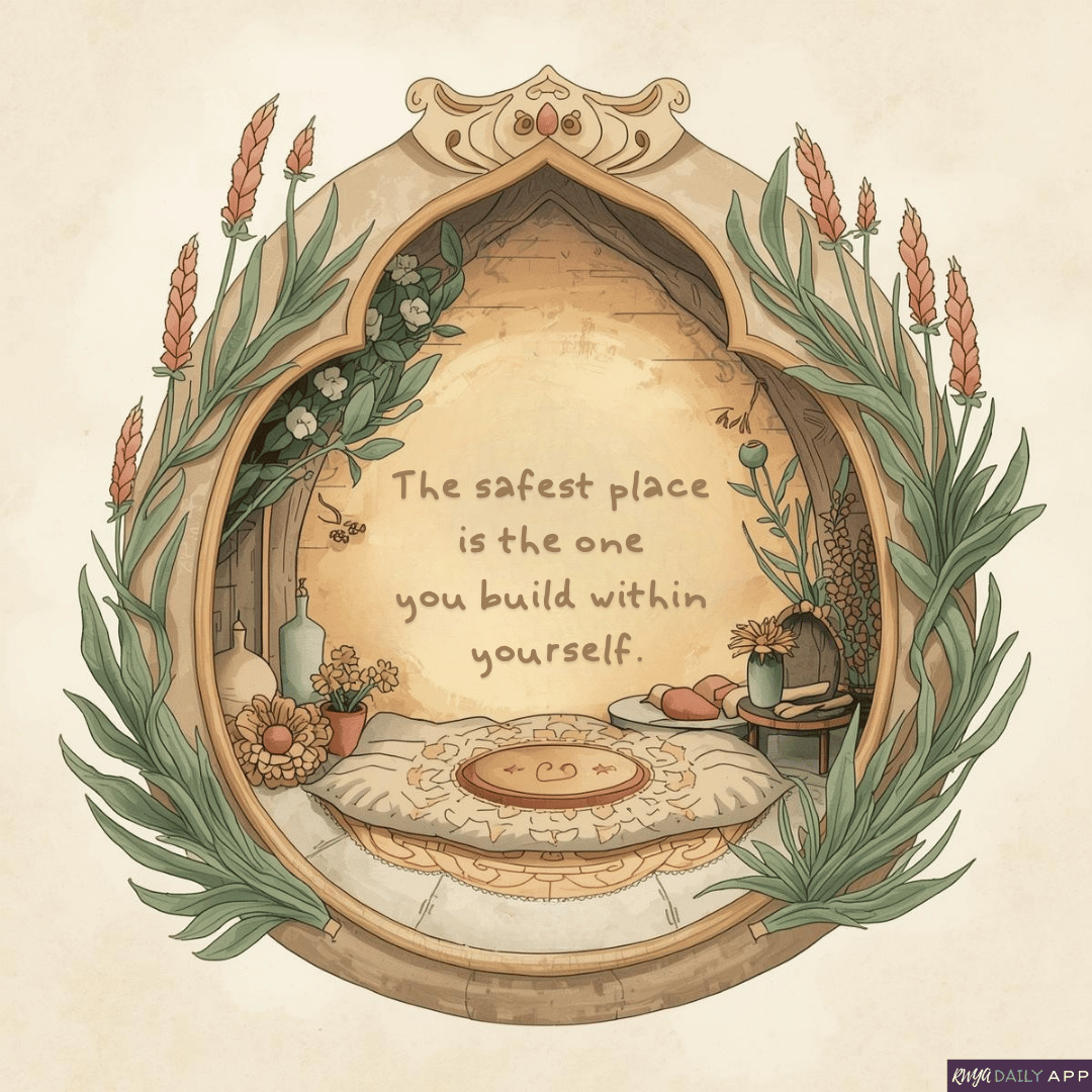 The safest place is the one you build within yourself.