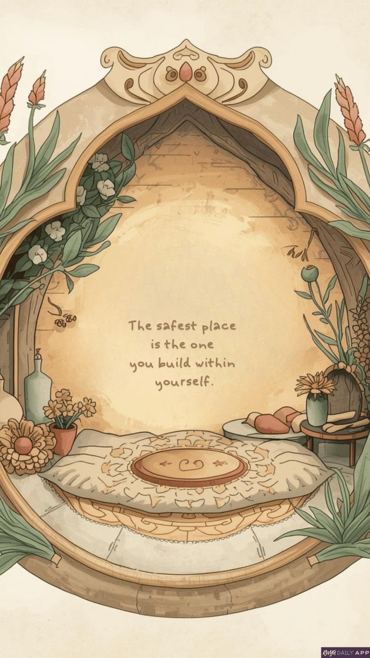 WALLPAPER The safest place is the one you build within yourself. 