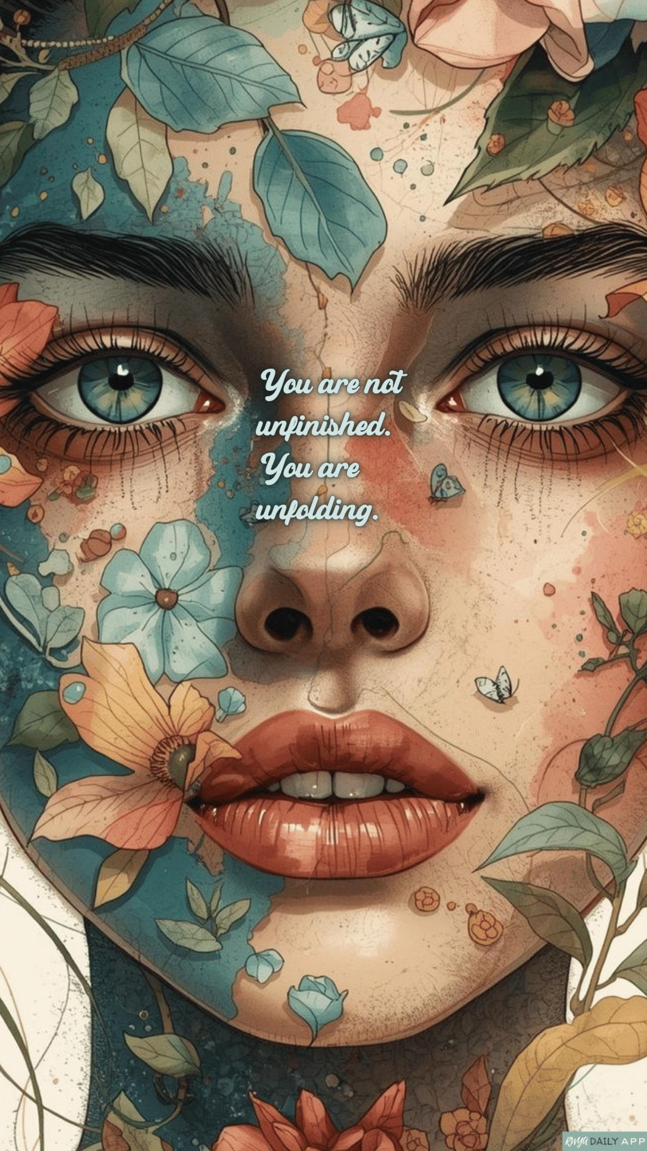 WALLPAPER You are not unfinished.  You are unfolding. 