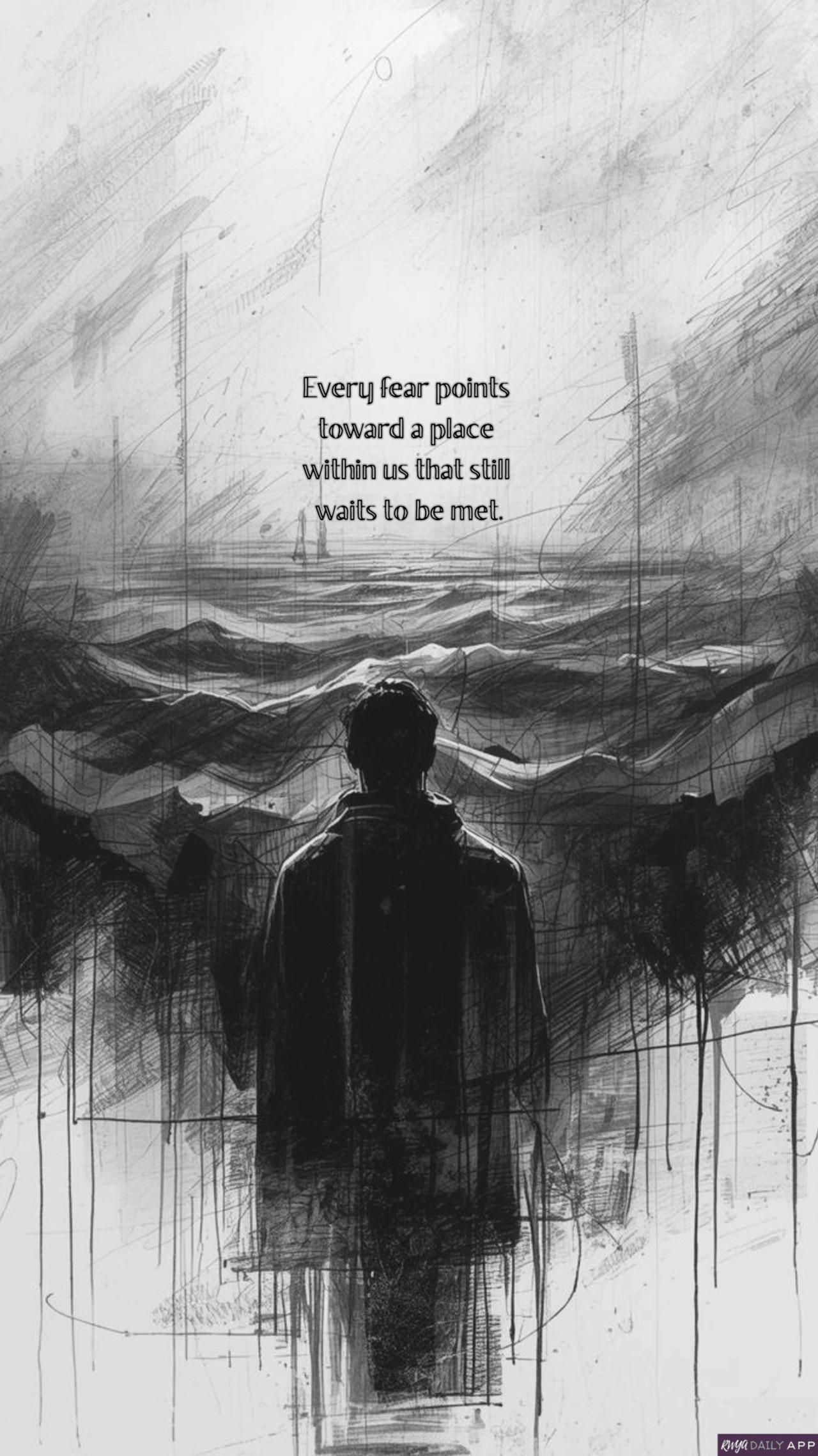 WALLPAPER Every fear points toward a place within us that still waits to be met. 