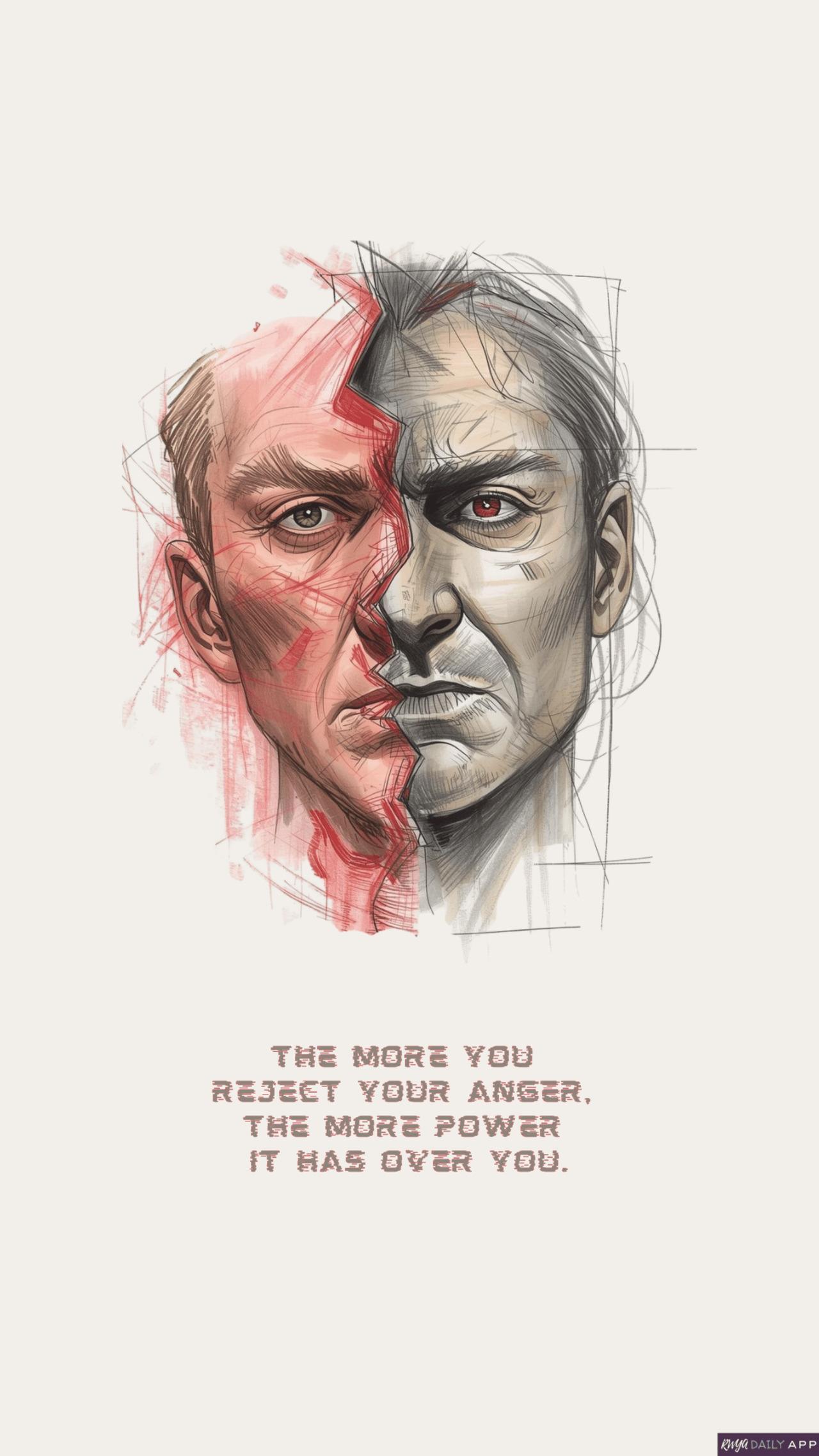 WALLPAPER The more you reject your anger, the more power it has over you. 