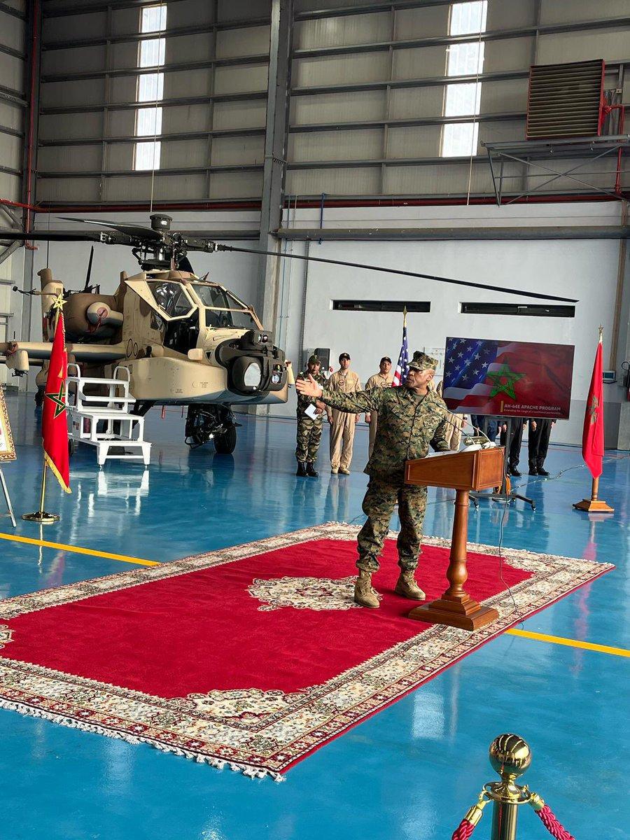 Célébration de l'arrivée des hélicoptères Apache au Maroc Célébration de l'arrivée des hélicoptères Apache au Maroc