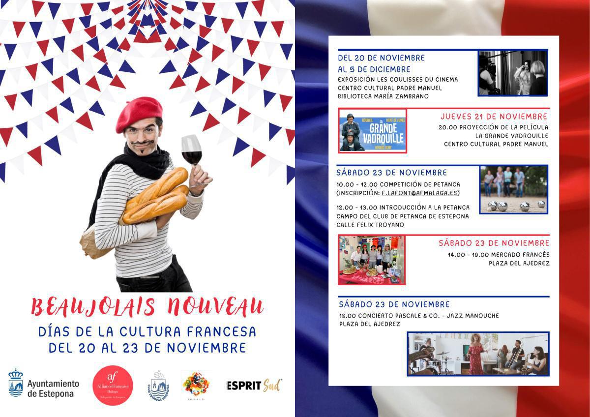 Du 20 au 23 novembre 2024 : journées de la culture française à Estepona Du 20 au 23 novembre 2024 : journées de la culture française à Estepona