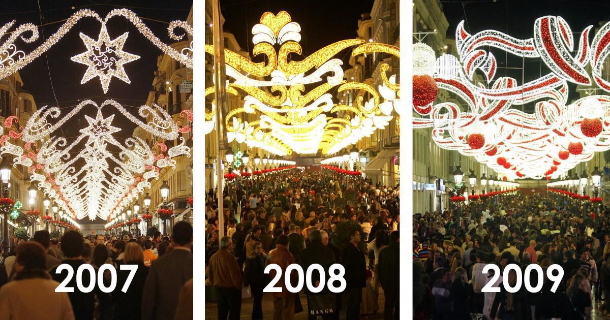 La magie des lumières de Noël de la Calle Larios La magie des lumières de Noël de la Calle Larios