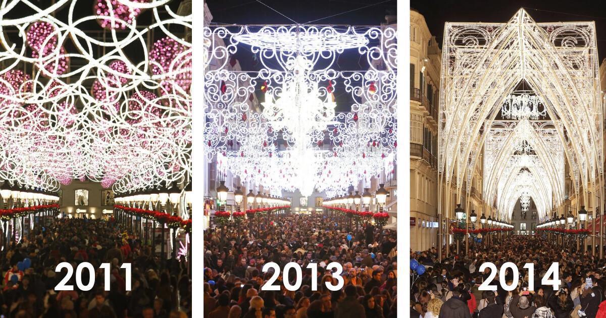 La magie des lumières de Noël de la Calle Larios La magie des lumières de Noël de la Calle Larios