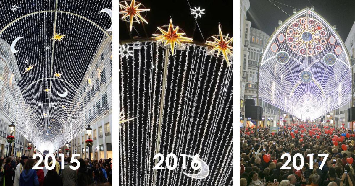 La magie des lumières de Noël de la Calle Larios La magie des lumières de Noël de la Calle Larios