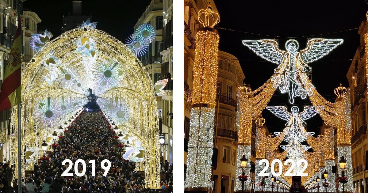 La magie des lumières de Noël de la Calle Larios La magie des lumières de Noël de la Calle Larios